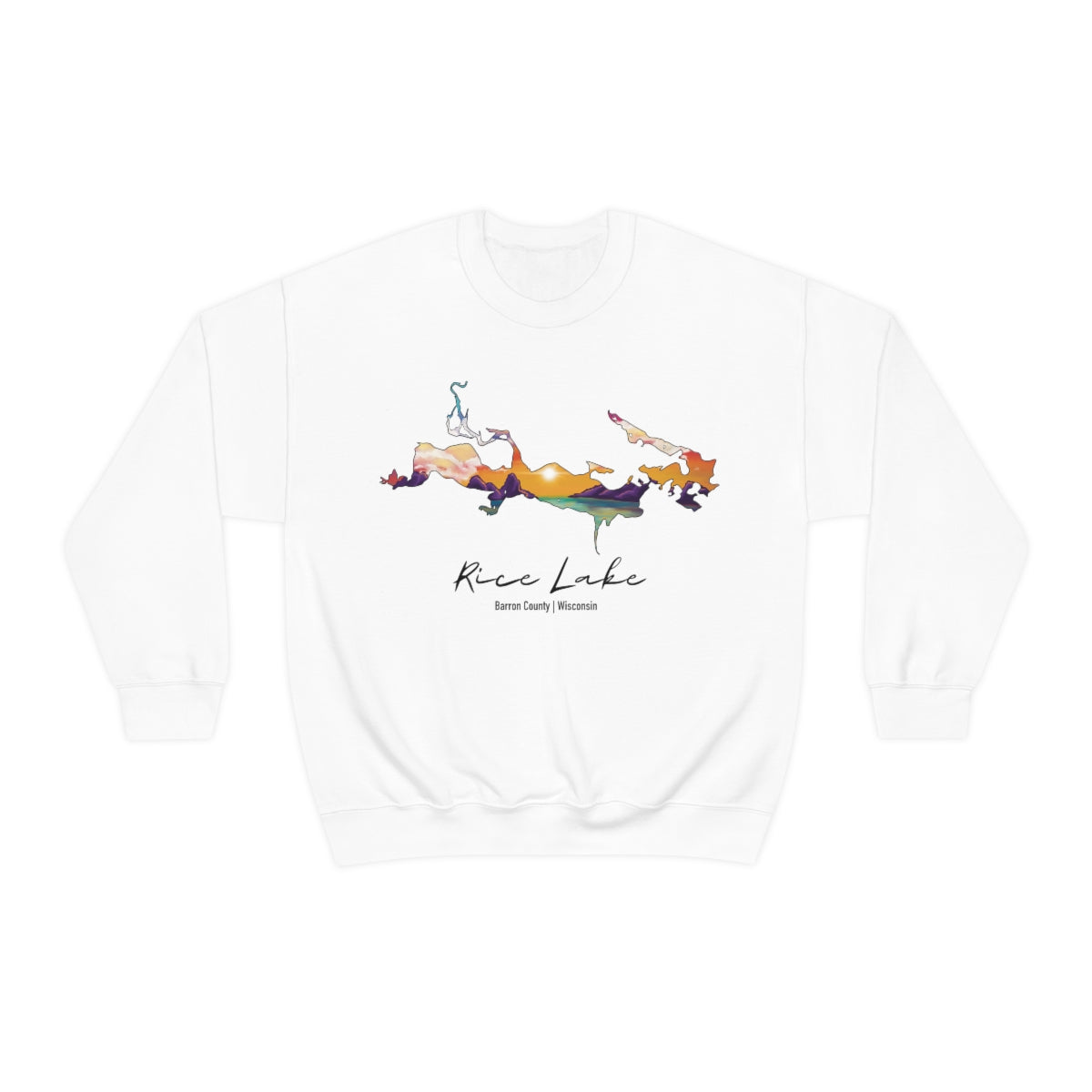 Rice Lake | Sunset | Crewneck Sweatshirt