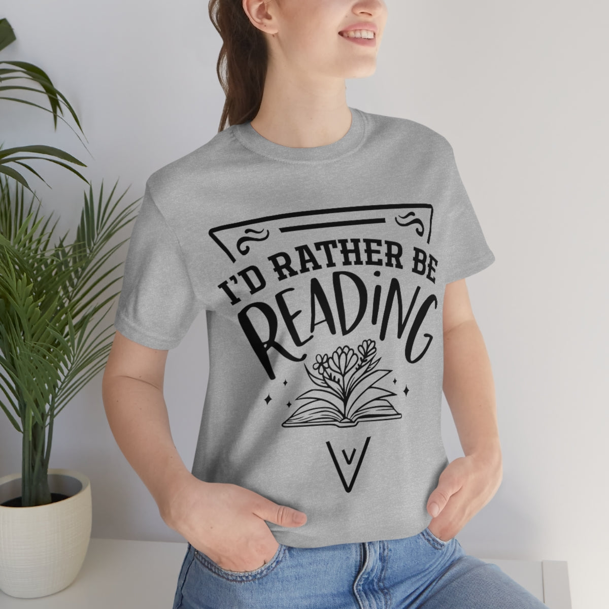 I'd rather be reading | Unisex  Short Sleeve Tee