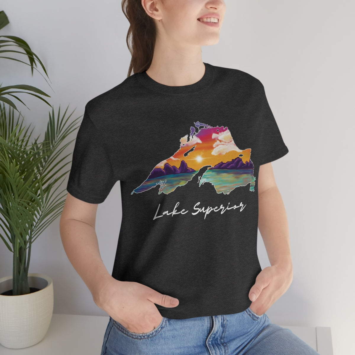 Lake Superior | Sunset Lake | Unisex Jersey T shirt