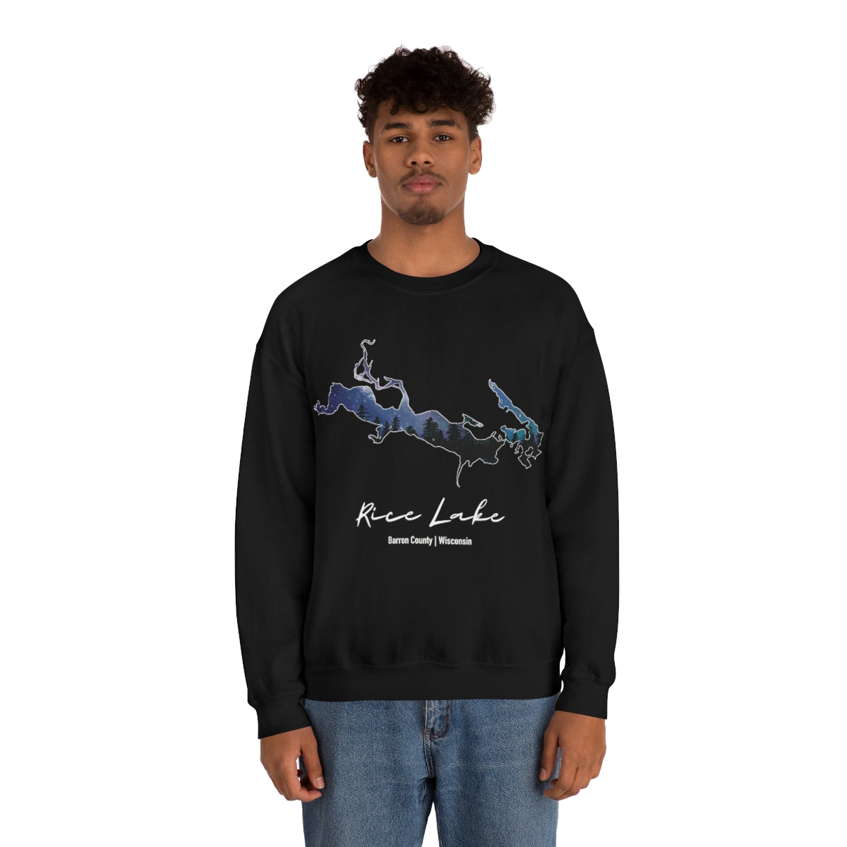 Rice Lake | Northern Lights | Crewneck Sweatshirt