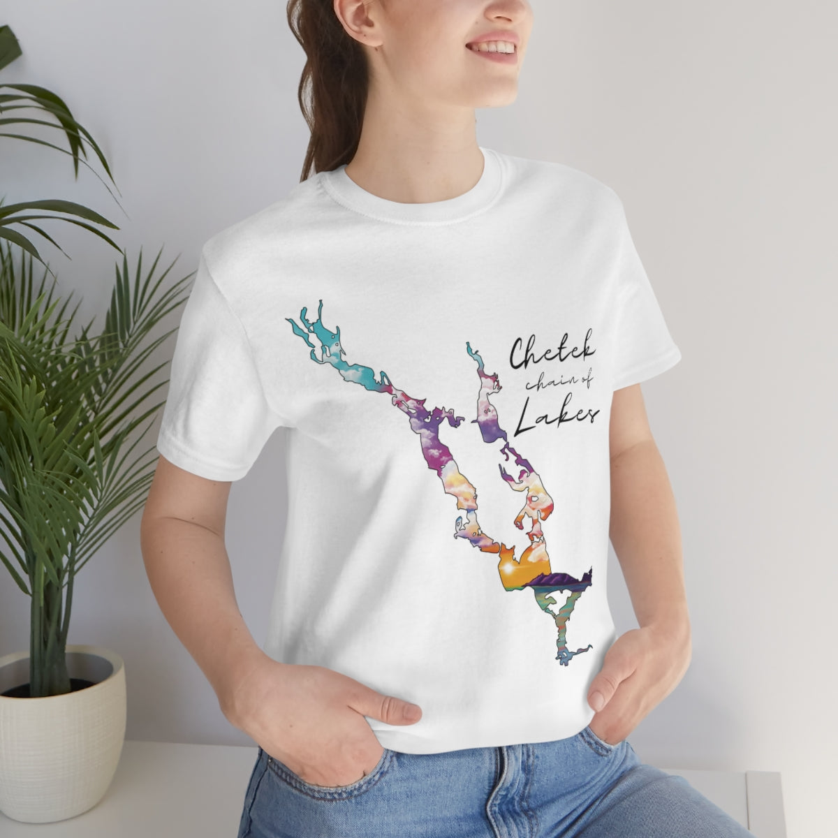 Chetek chain of Lakes | Sunset | Unisex Jersey T shirt