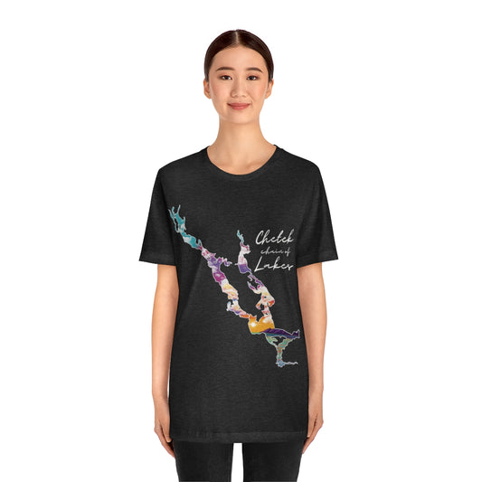 Chetek chain of Lakes | Sunset | Unisex Jersey T shirt