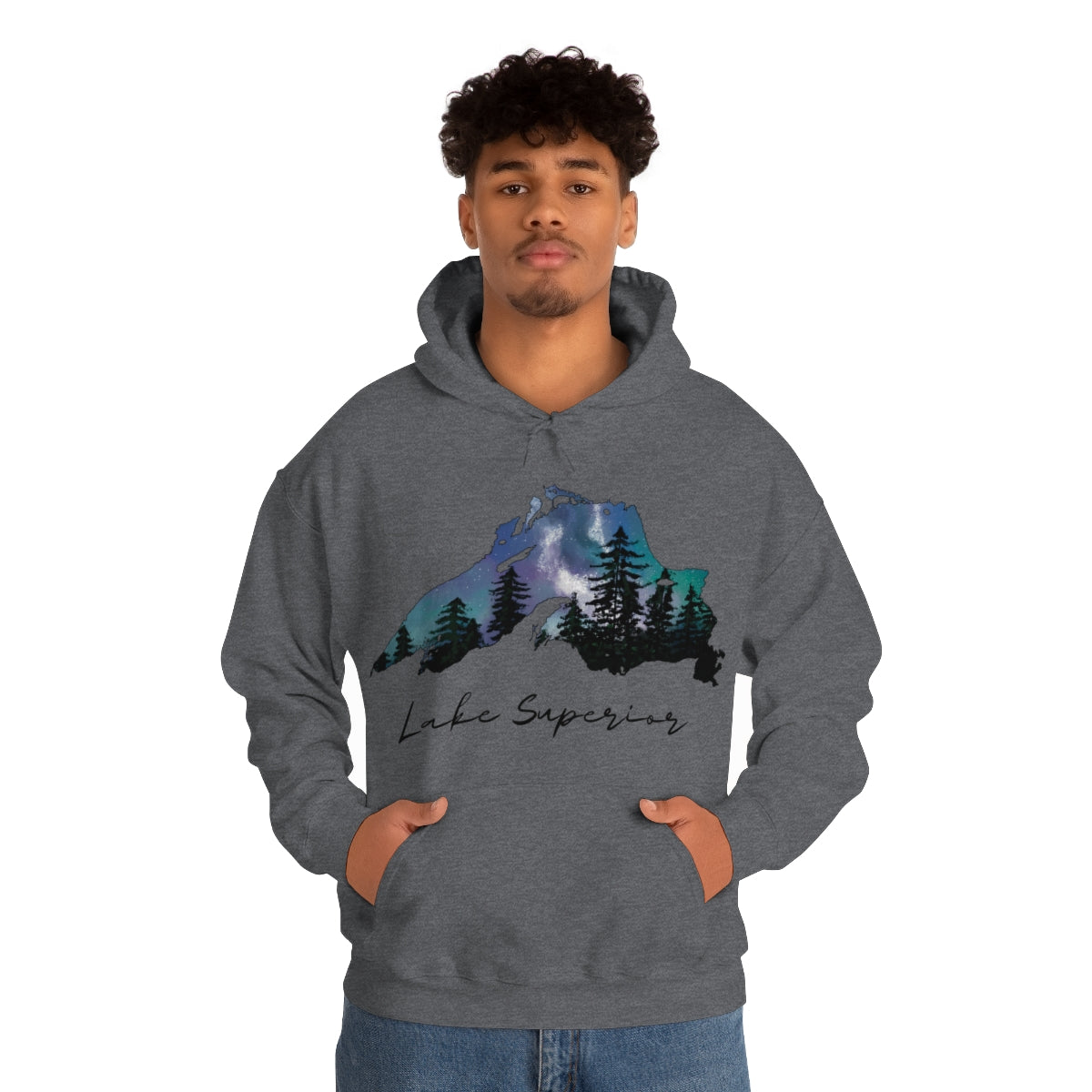 Lake Superior | Northern Lights |  Hooded Sweatshirt