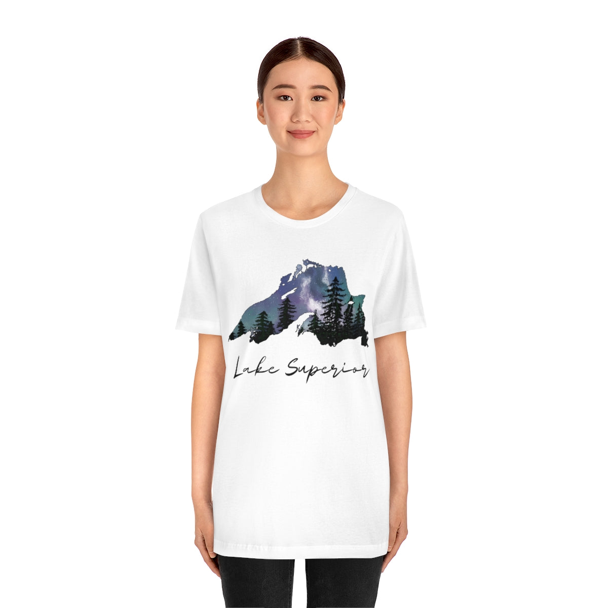 Lake Superior | Northern Lights | Crew Neck T Shirt