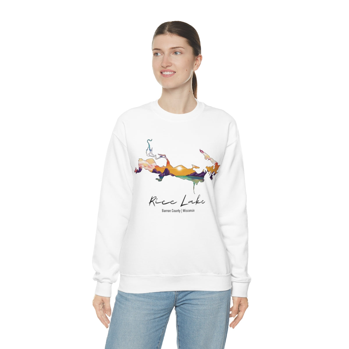 Rice Lake | Sunset | Crewneck Sweatshirt