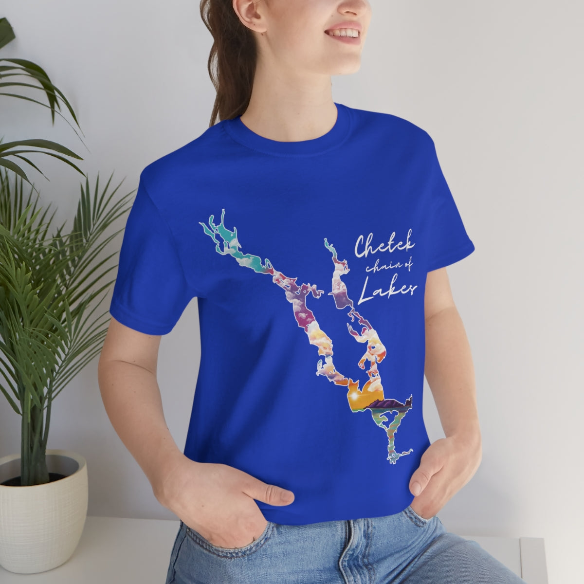 Chetek chain of Lakes | Sunset | Unisex Jersey T shirt