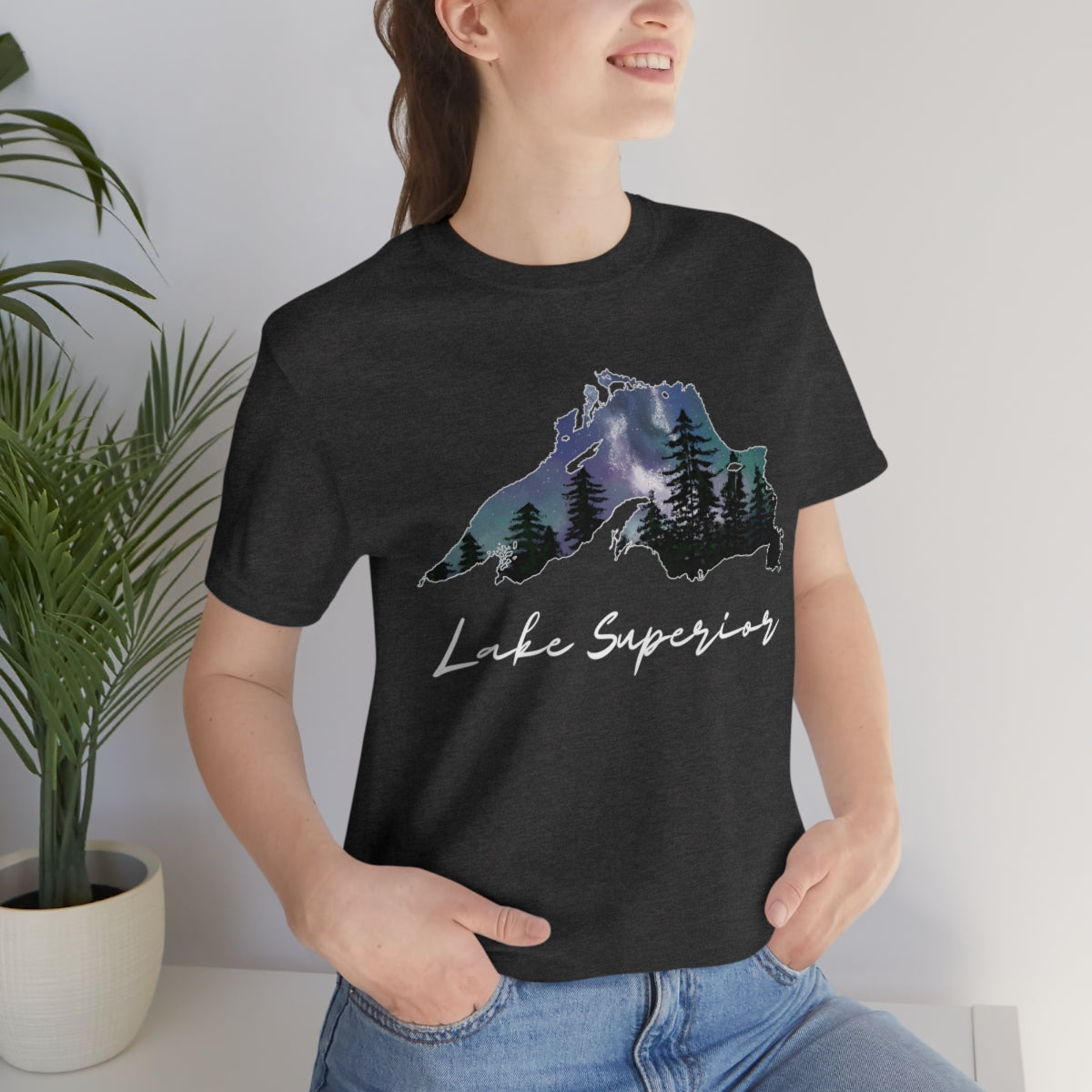 Lake Superior | Northern Lights | Crew Neck T Shirt