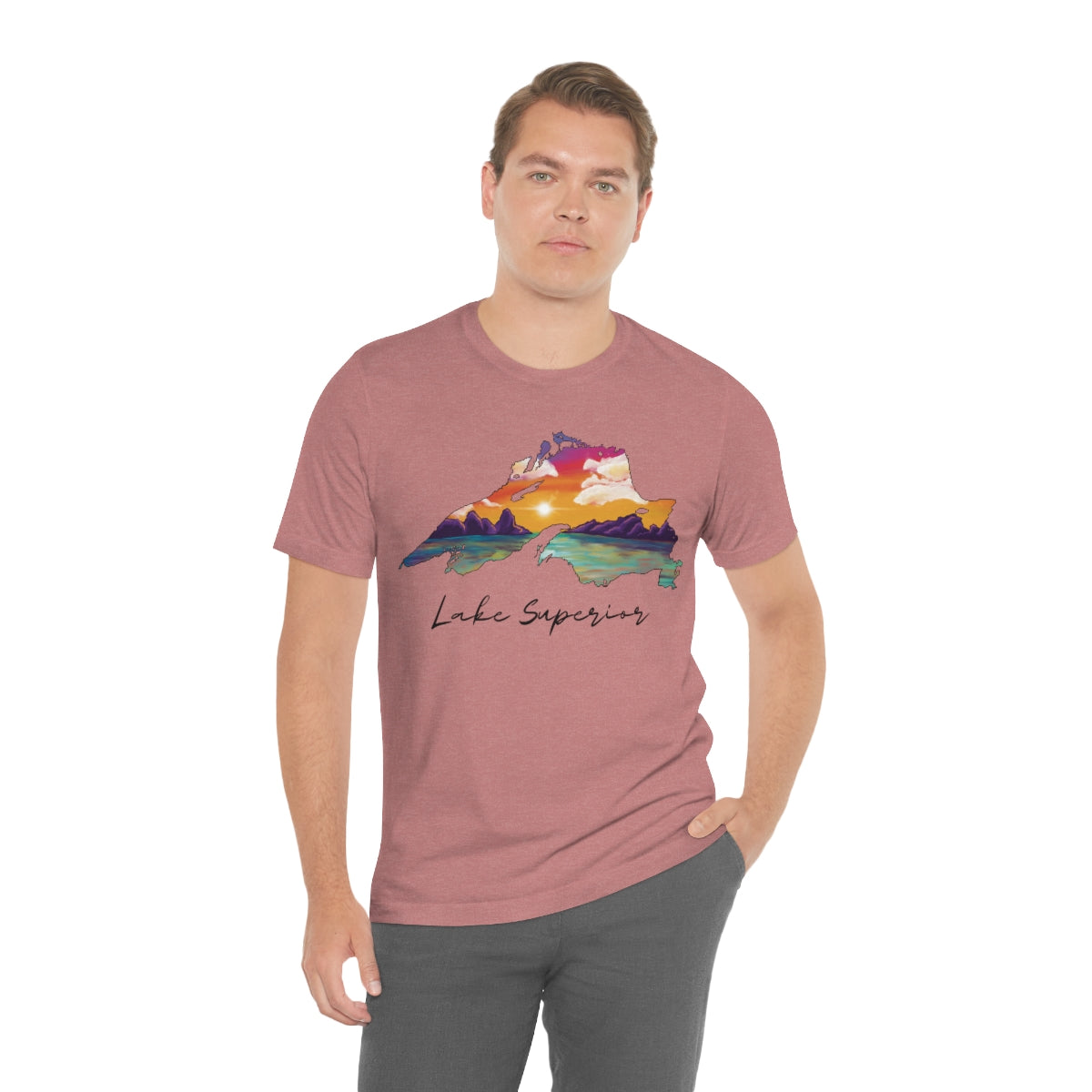 Lake Superior | Sunset Lake | Unisex Jersey T shirt