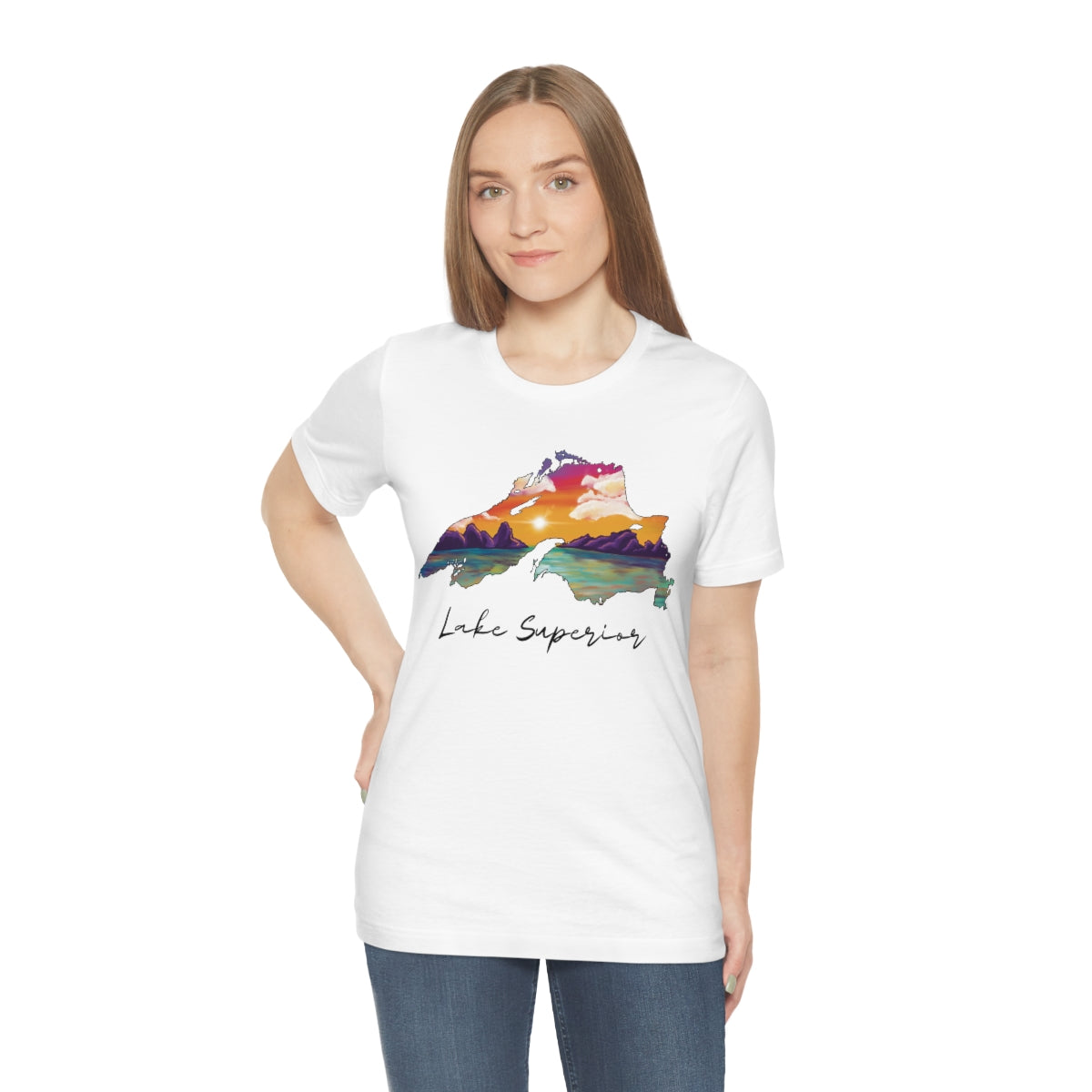 Lake Superior | Sunset Lake | Unisex Jersey T shirt