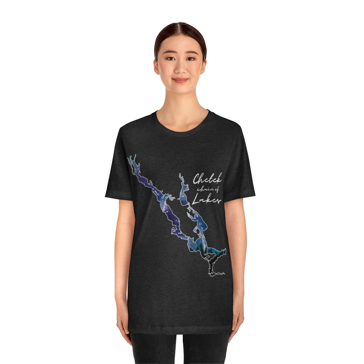 Chetek chain of Lakes | Northern Lights | Unisex Jersey T shirt