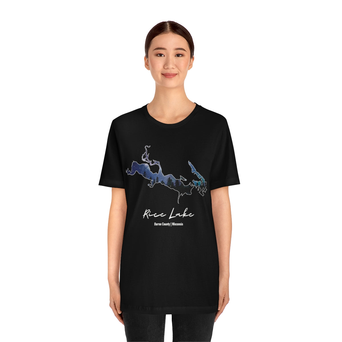 Rice Lake | Rice Lake Wisconsin | Barron County | Northern Lights | Unisex Jersey T shirt