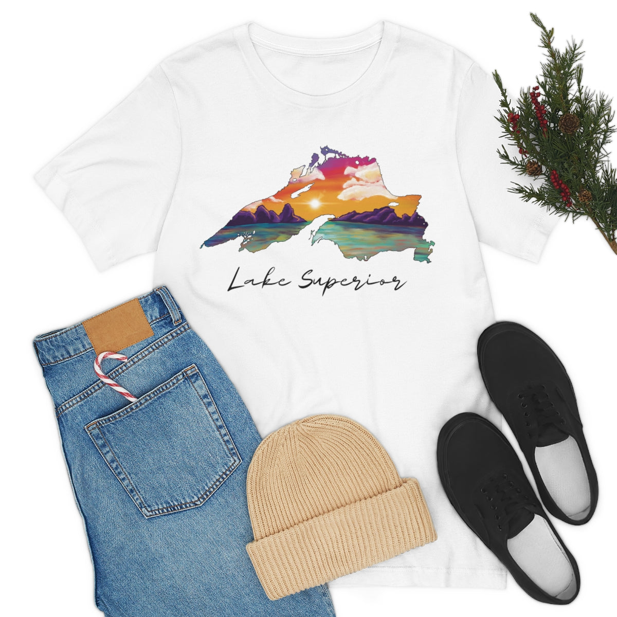 Lake Superior | Sunset Lake | Unisex Jersey T shirt