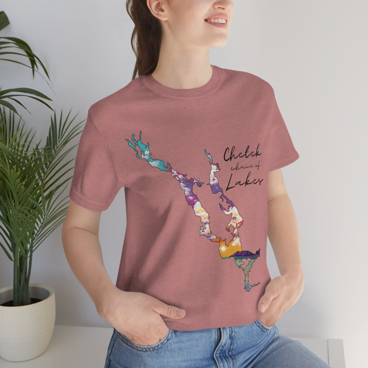 Chetek chain of Lakes | Sunset | Unisex Jersey T shirt