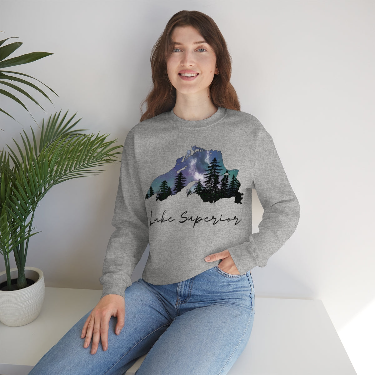 Lake Superior | Northern Lights | Crewneck Sweatshirt