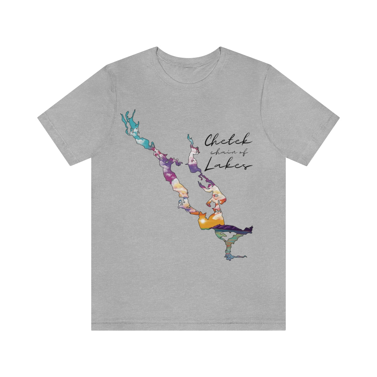 Chetek chain of Lakes | Sunset | Unisex Jersey T shirt