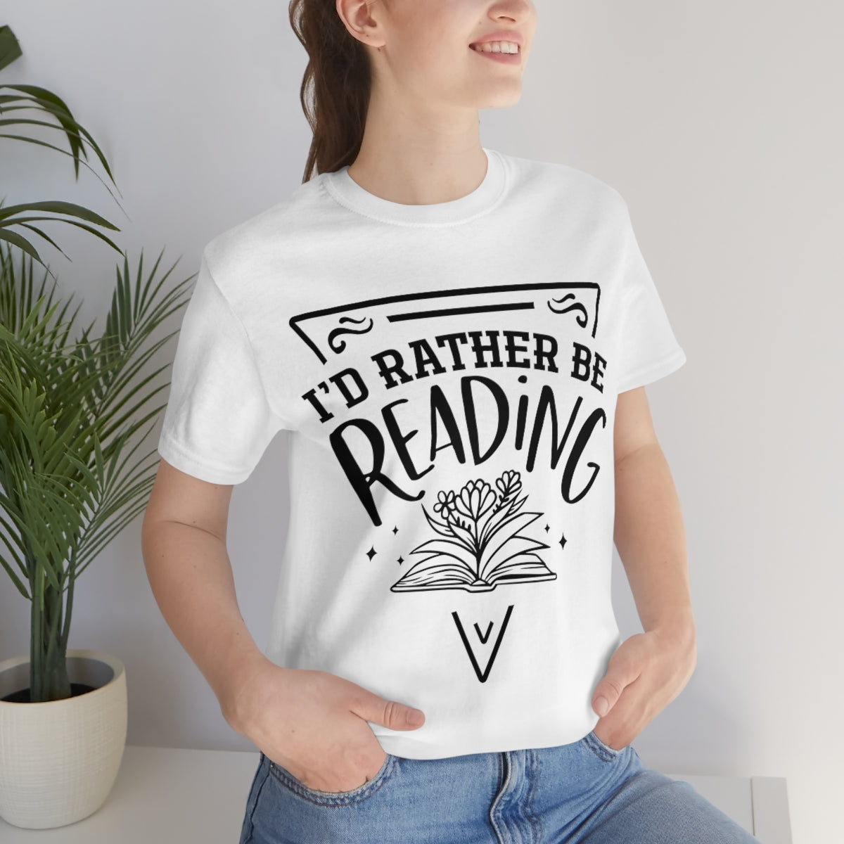 I'd rather be reading | Unisex  Short Sleeve Tee