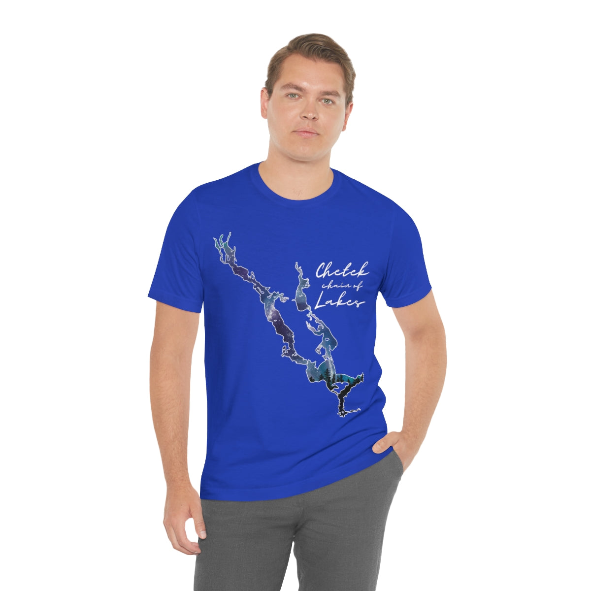 Chetek chain of Lakes | Northern Lights | Unisex Jersey T shirt