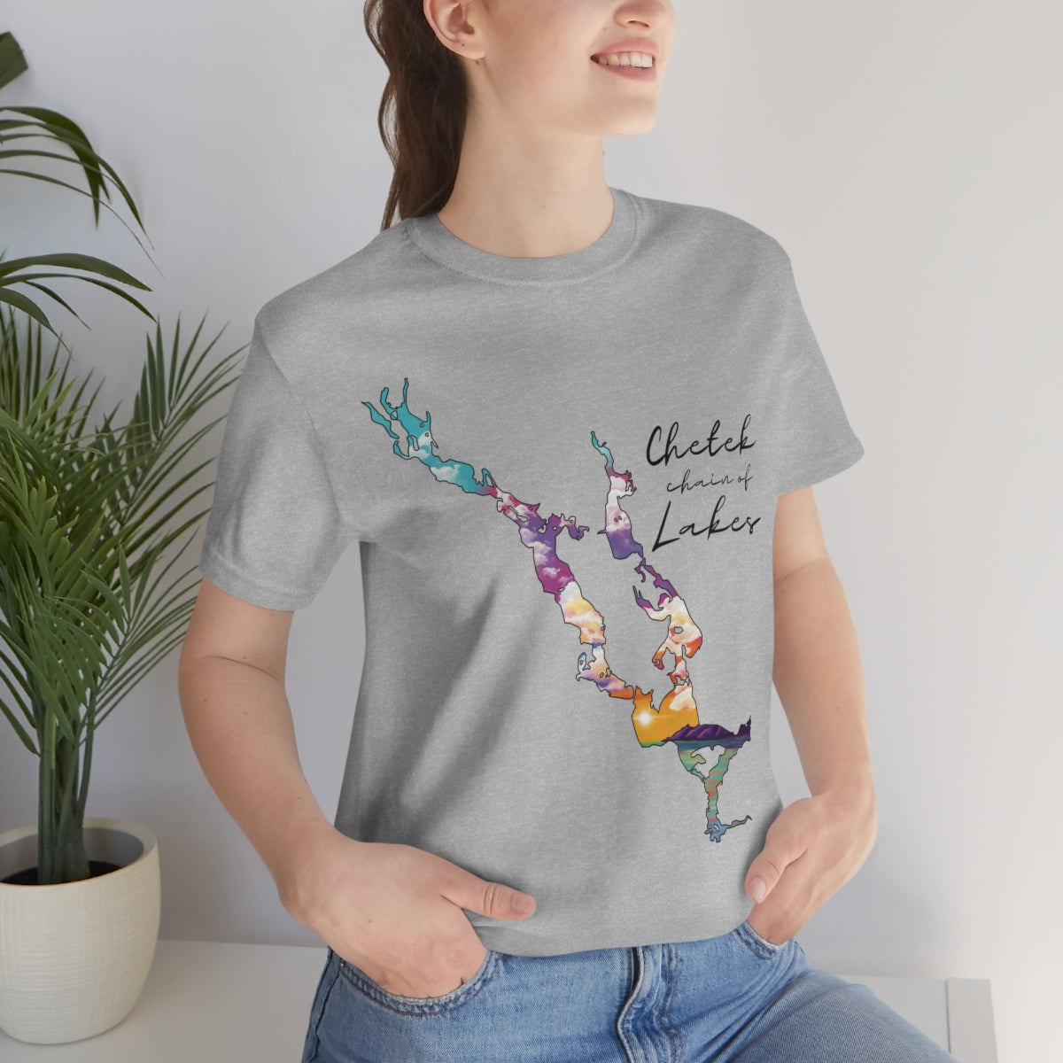 Chetek chain of Lakes | Sunset | Unisex Jersey T shirt