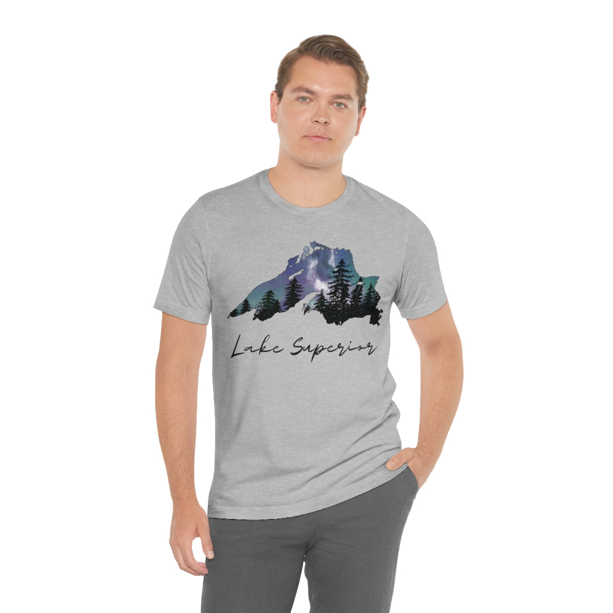 Lake Superior | Northern Lights | Crew Neck T Shirt