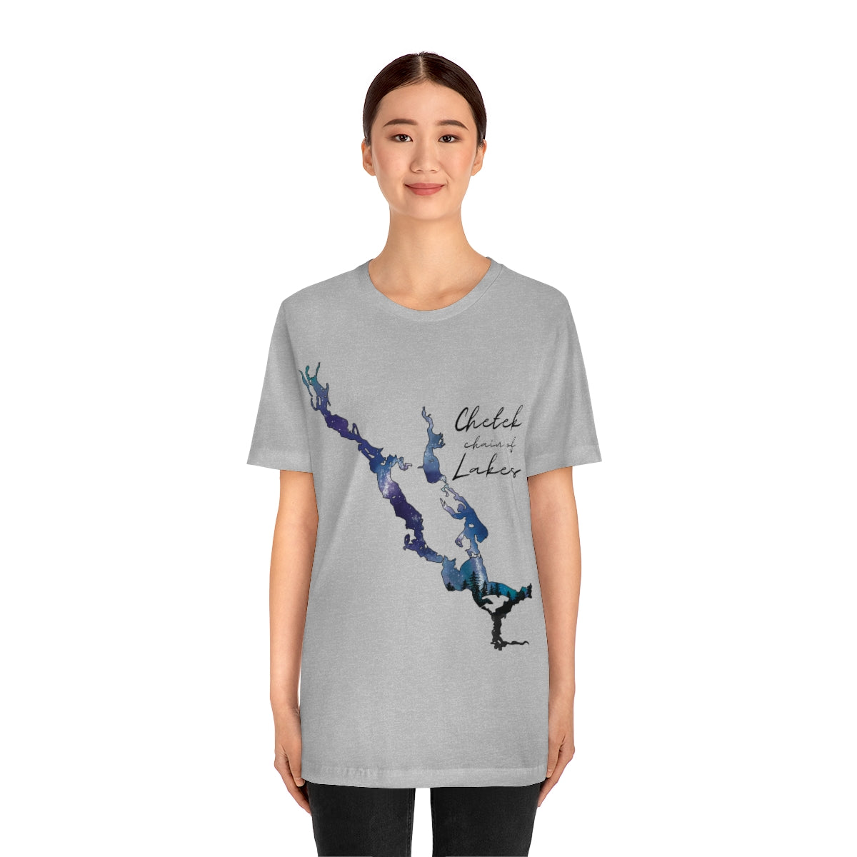 Chetek chain of Lakes | Northern Lights | Unisex Jersey T shirt