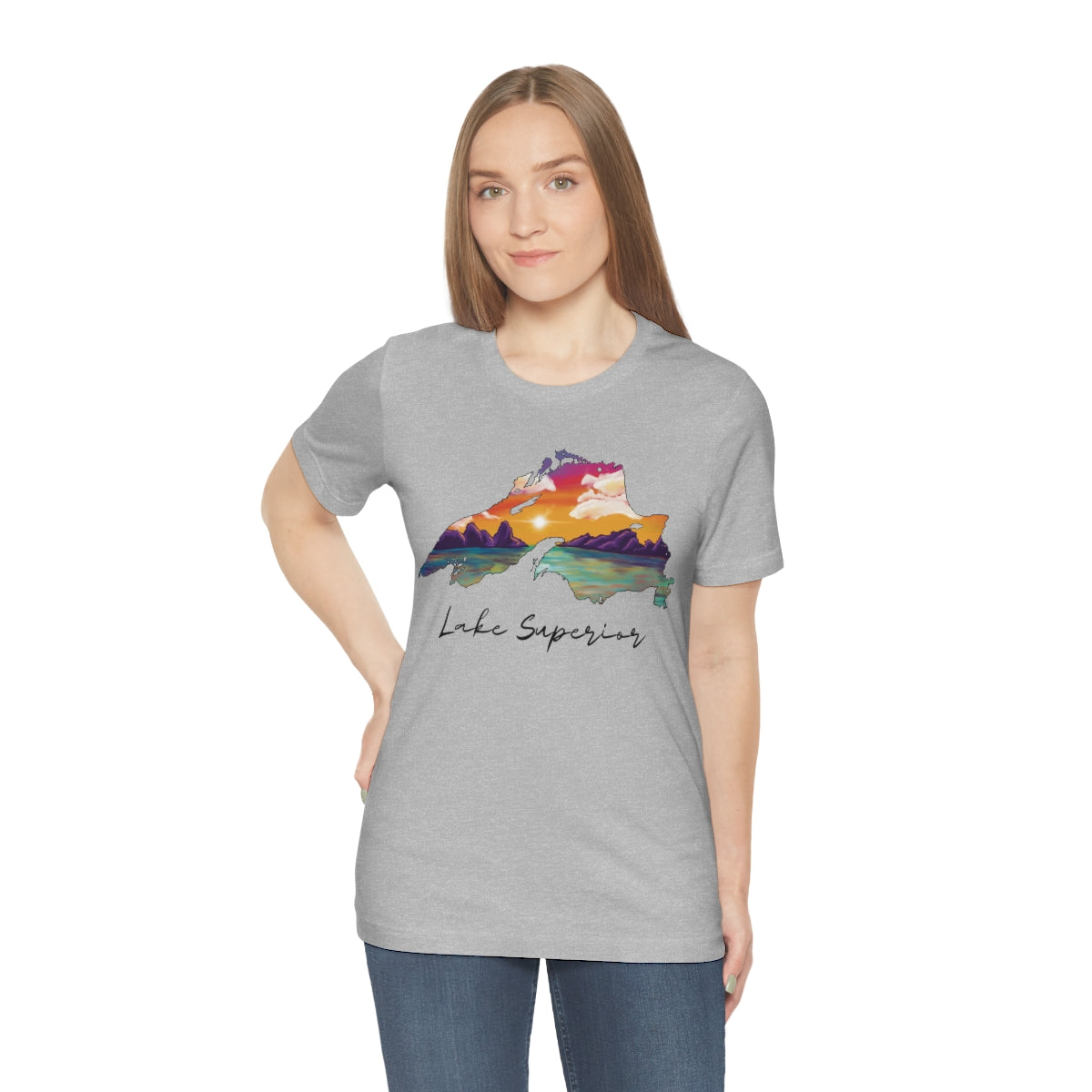 Lake Superior | Sunset Lake | Unisex Jersey T shirt