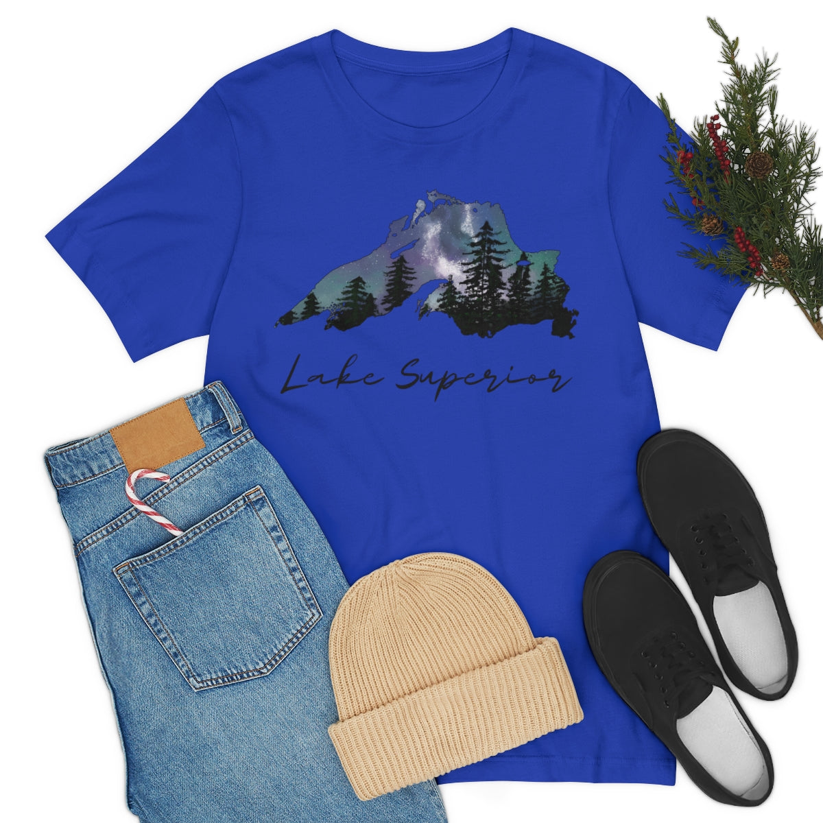 Lake Superior | Northern Lights | Crew Neck T Shirt