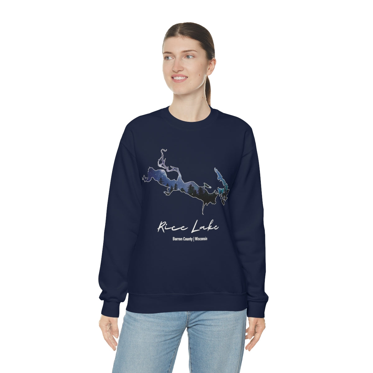 Rice Lake | Northern Lights | Crewneck Sweatshirt