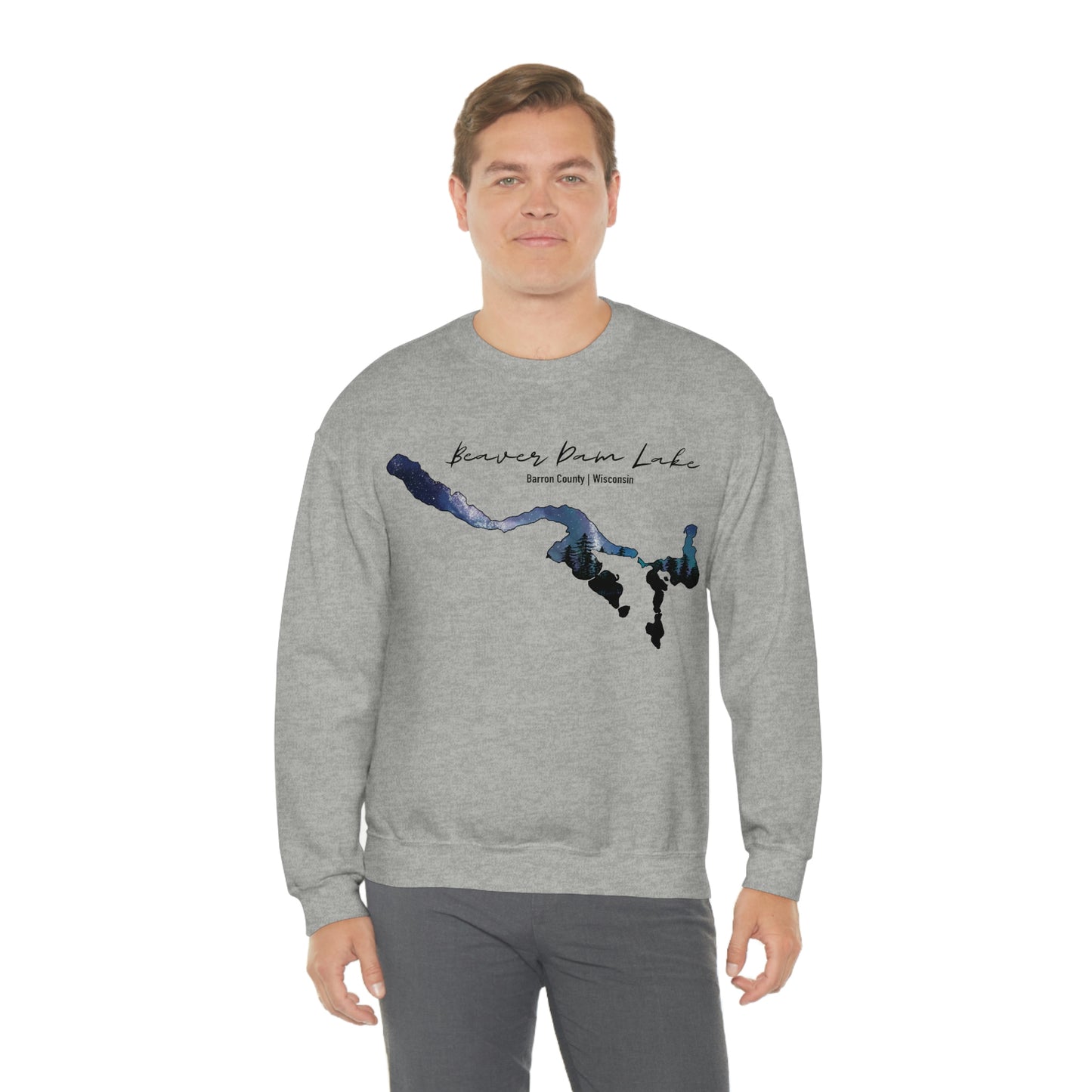 Beaver Dam Lake | Cumberland WI | Northern Lights | Crewneck Sweatshirt