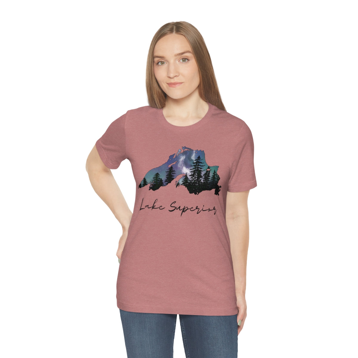 Lake Superior | Northern Lights | Crew Neck T Shirt