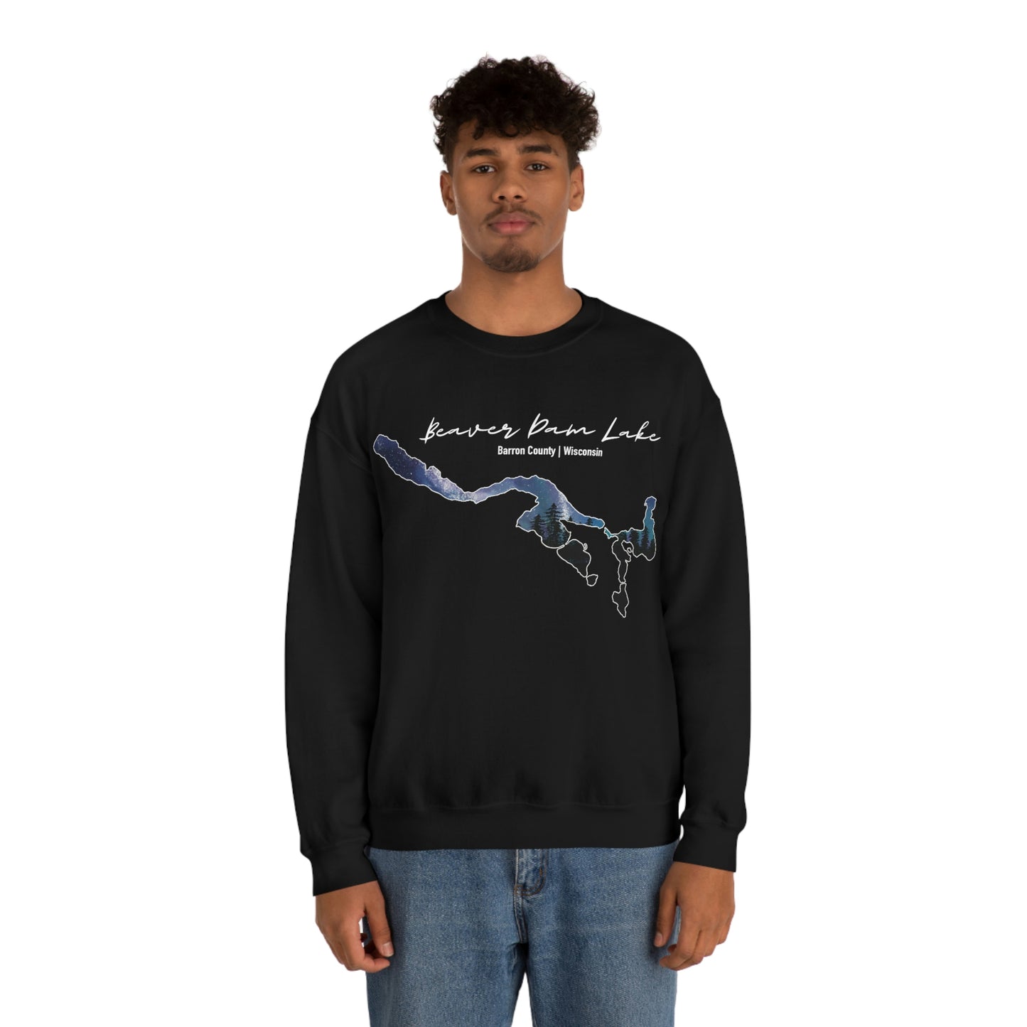 Beaver Dam Lake | Cumberland WI | Northern Lights | Crewneck Sweatshirt