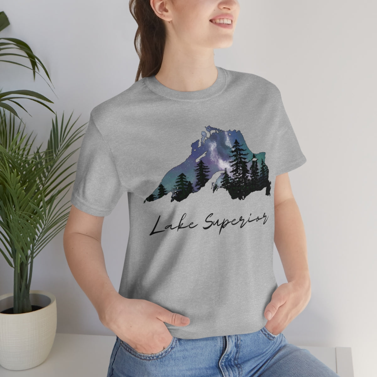 Lake Superior | Northern Lights | Crew Neck T Shirt