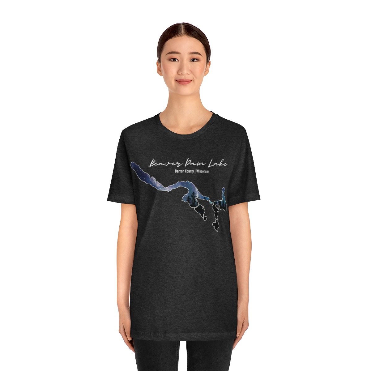 Beaver Dam Lake | Cumberland Wisconsin | Barron County | Northern Lights | Unisex Jersey T shirt