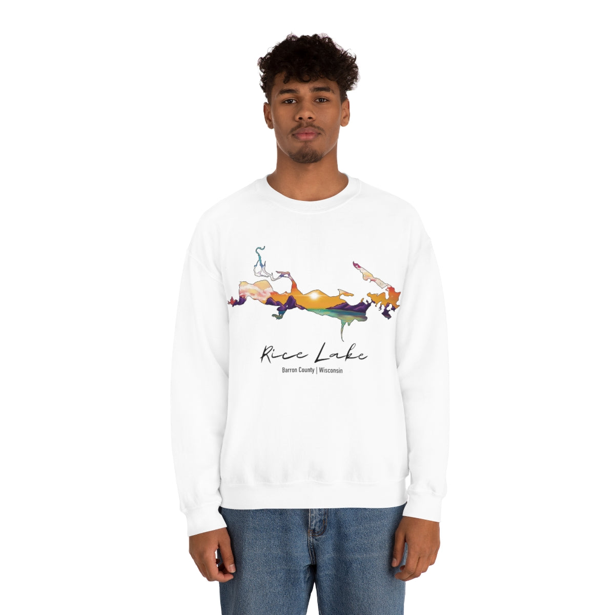 Rice Lake | Sunset | Crewneck Sweatshirt