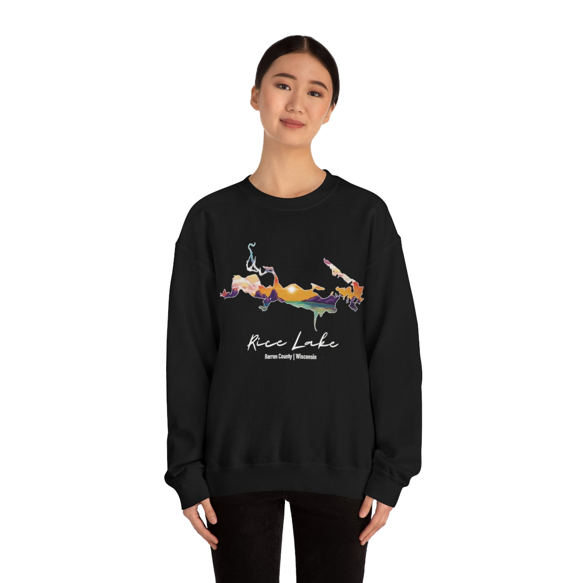 Rice Lake | Sunset | Crewneck Sweatshirt