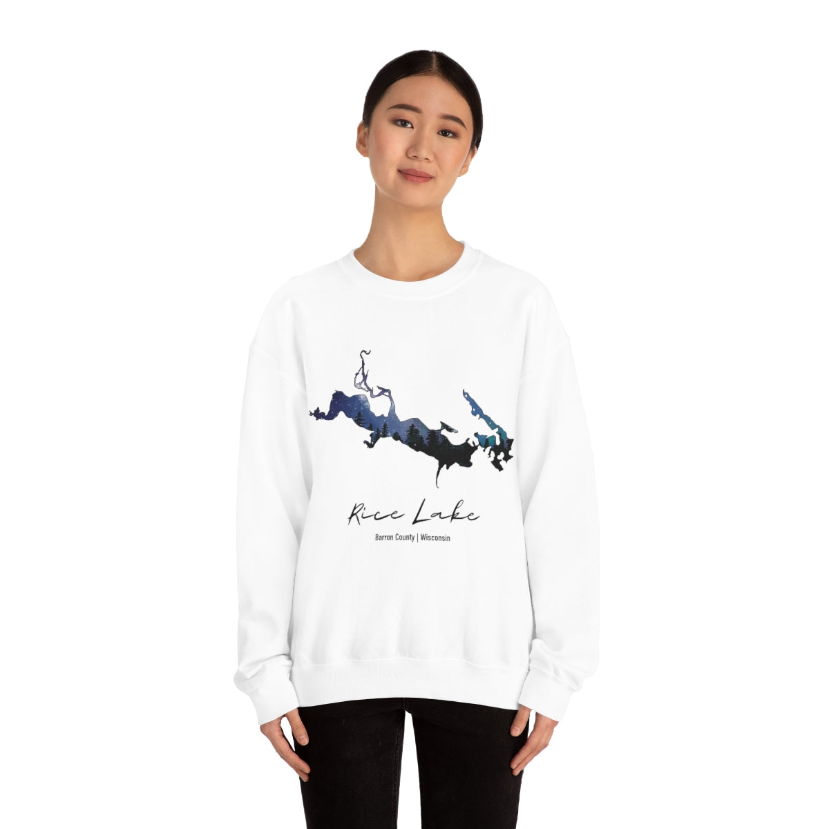 Rice Lake | Northern Lights | Crewneck Sweatshirt