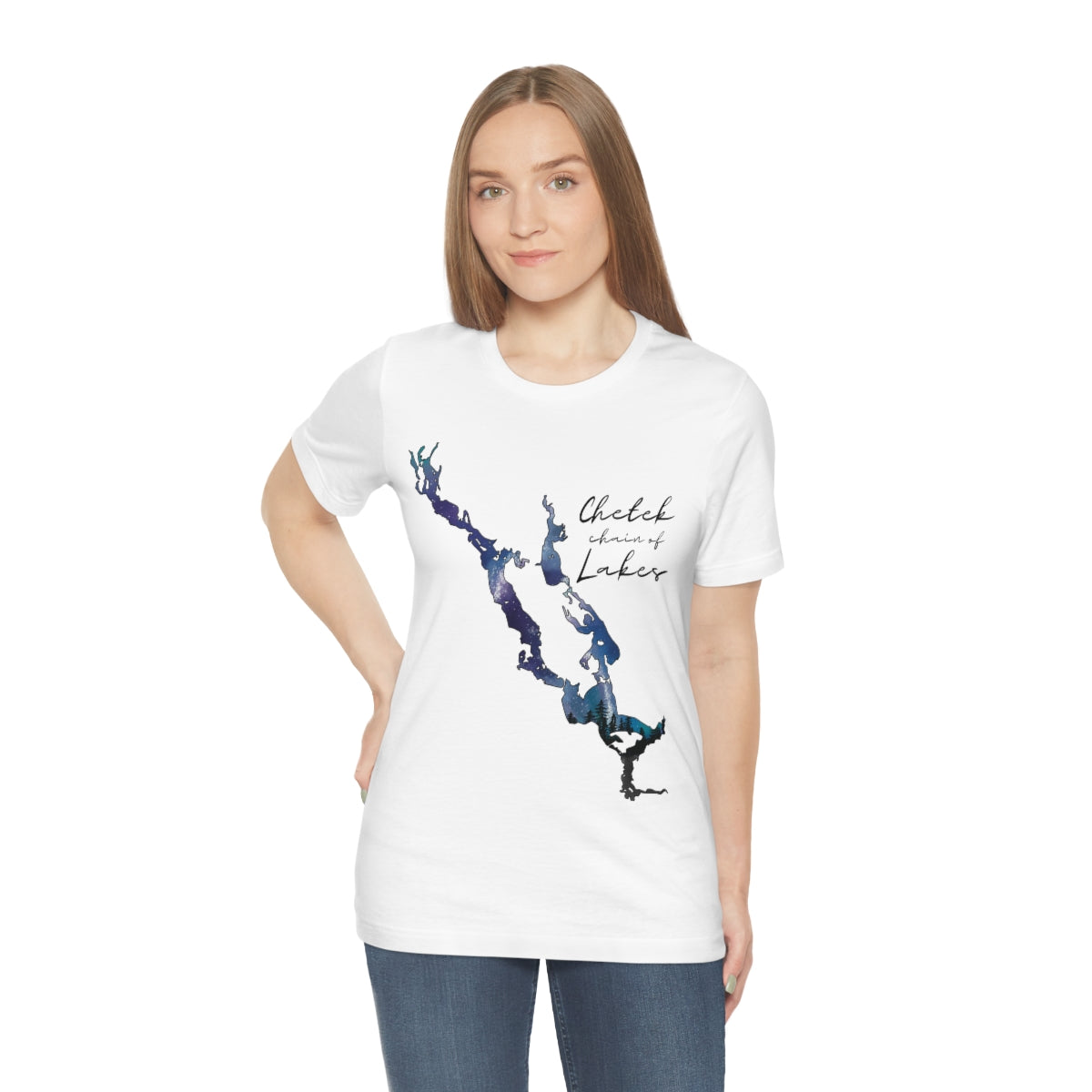 Chetek chain of Lakes | Northern Lights | Unisex Jersey T shirt