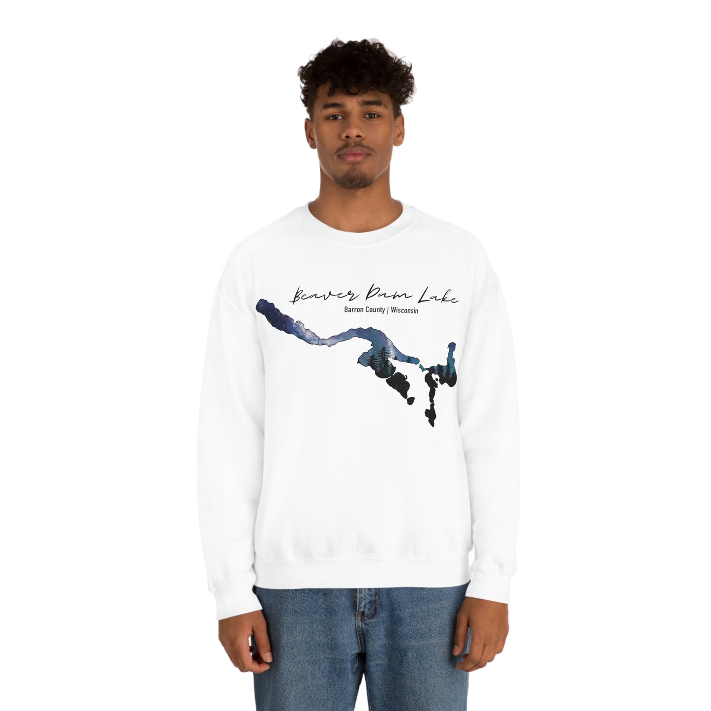 Beaver Dam Lake | Cumberland WI | Northern Lights | Crewneck Sweatshirt