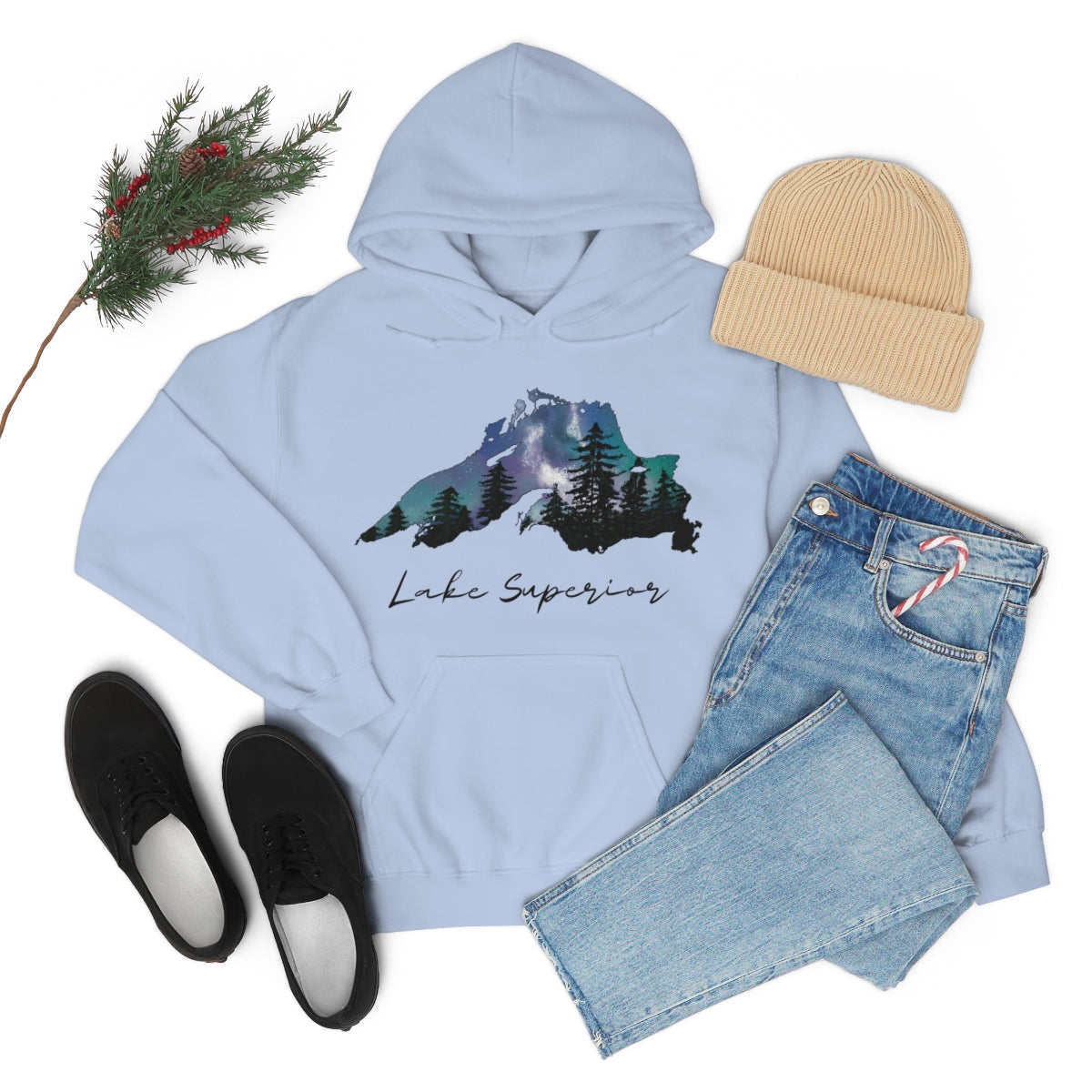 Lake Superior | Northern Lights |  Hooded Sweatshirt