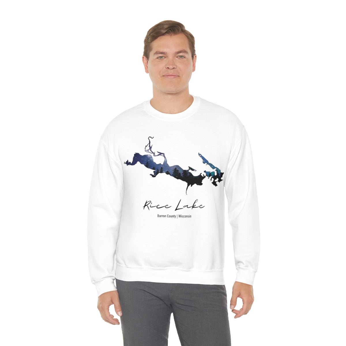 Rice Lake | Northern Lights | Crewneck Sweatshirt