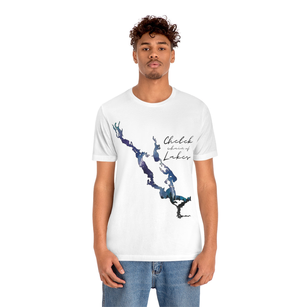 Chetek chain of Lakes | Northern Lights | Unisex Jersey T shirt