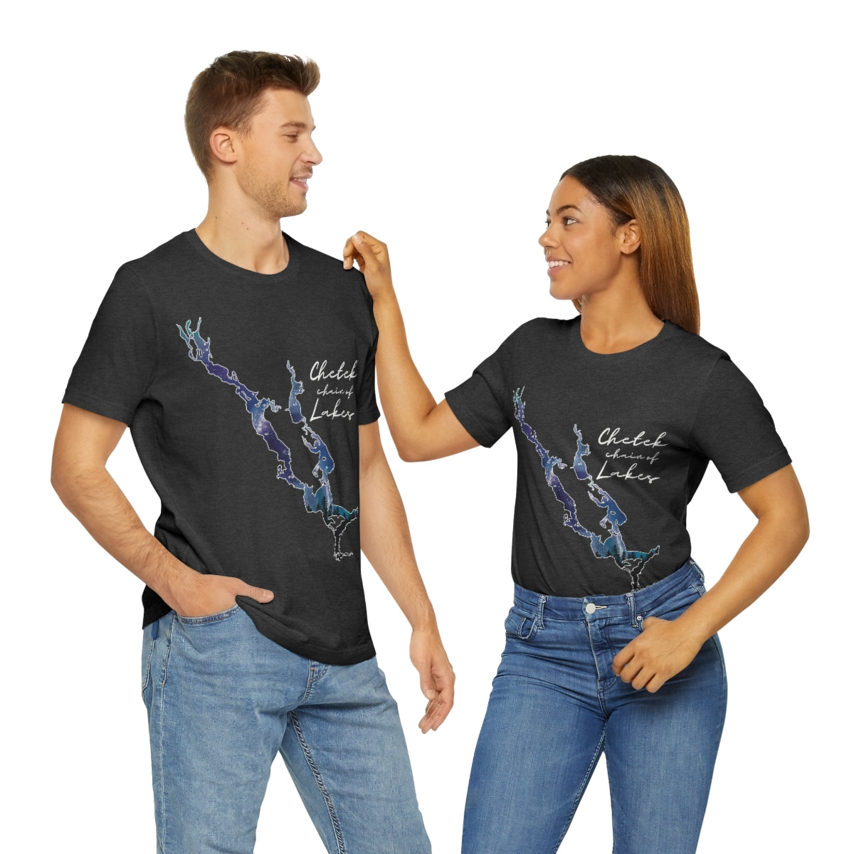 Chetek chain of Lakes | Northern Lights | Unisex Jersey T shirt