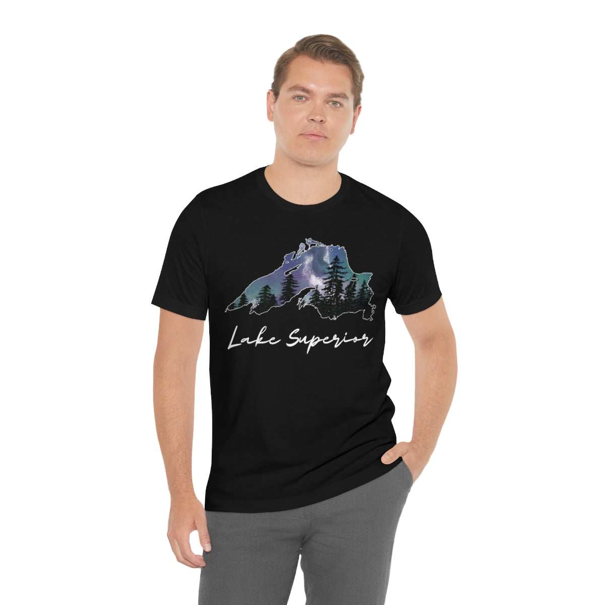 Lake Superior | Northern Lights | Crew Neck T Shirt