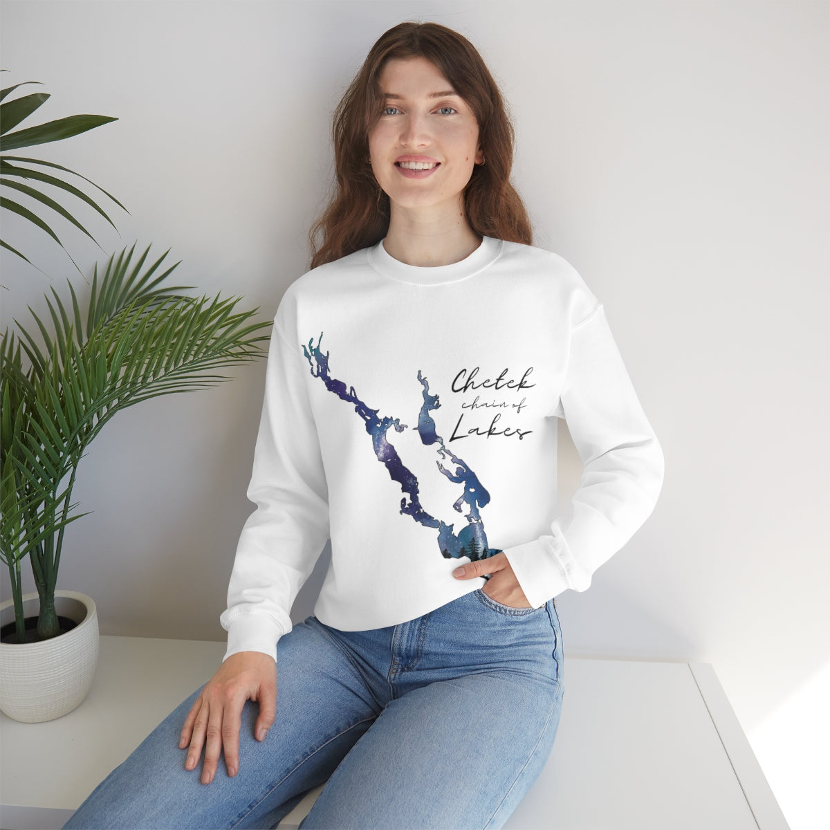 Chetek chain of Lakes | Northern Lights | Crewneck Sweatshirt