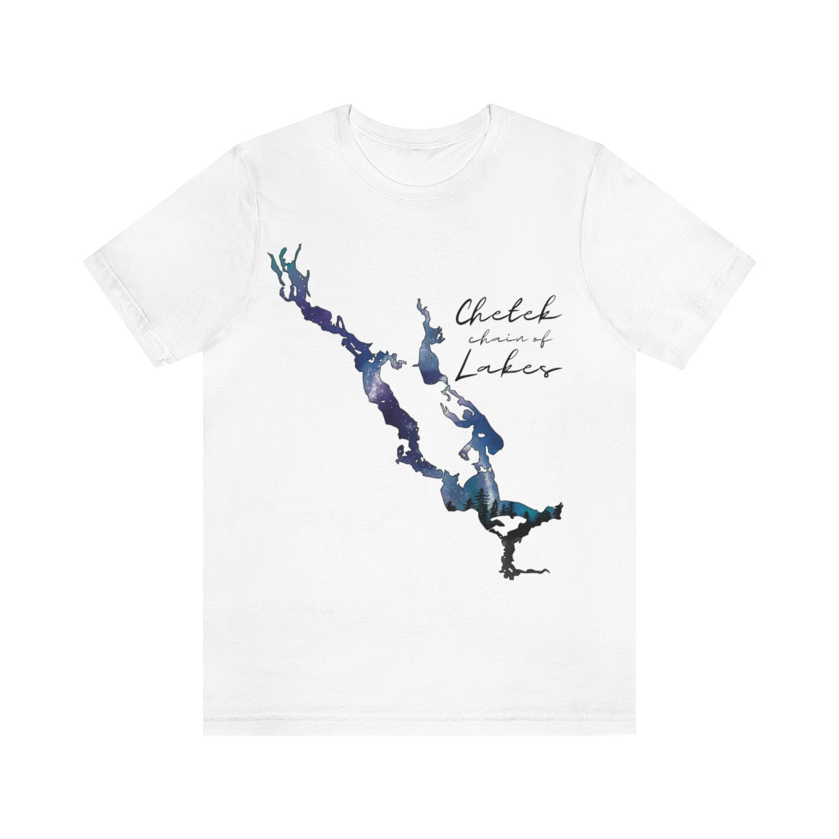 Chetek chain of Lakes | Northern Lights | Unisex Jersey T shirt