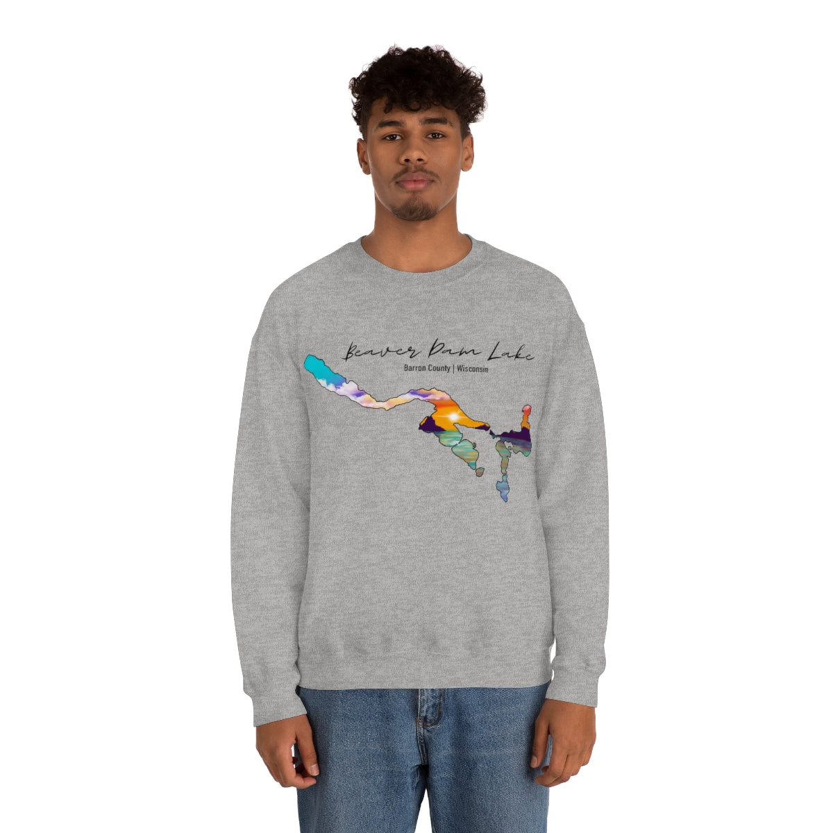 Beaver Dam Lake | Cumberland WI| Sunset | Crewneck Sweatshirt