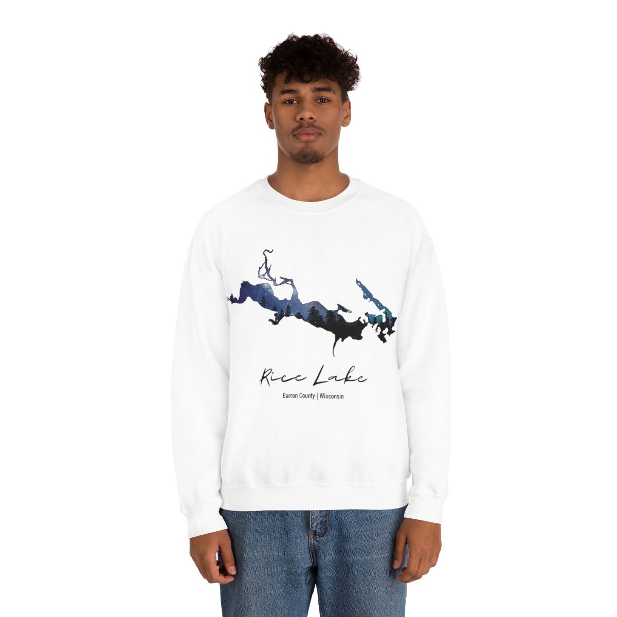 Rice Lake | Northern Lights | Crewneck Sweatshirt