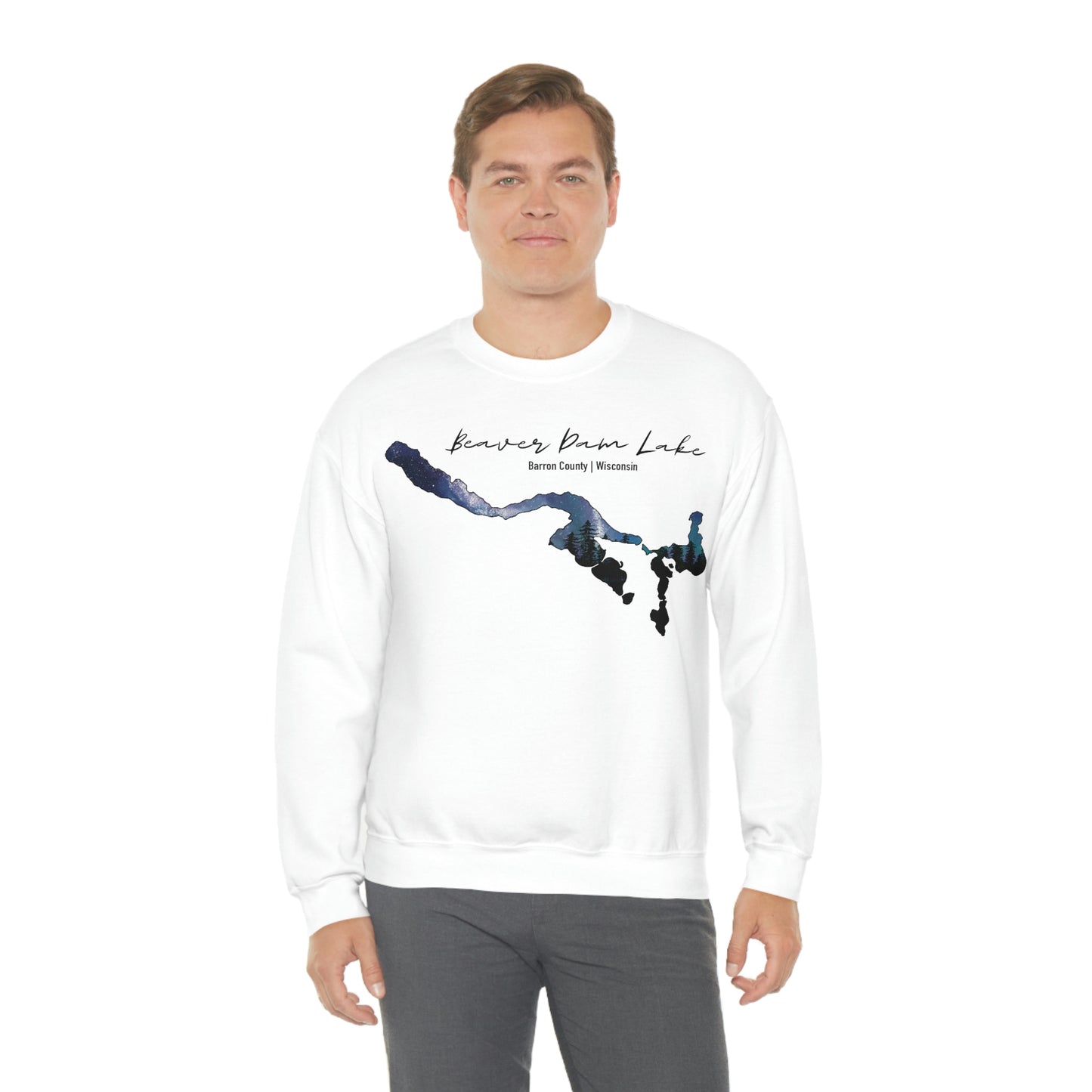 Beaver Dam Lake | Cumberland WI | Northern Lights | Crewneck Sweatshirt