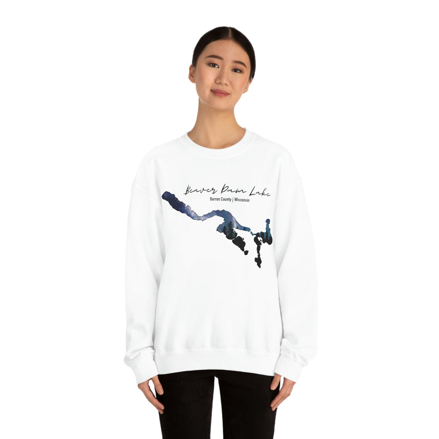 Beaver Dam Lake | Cumberland WI | Northern Lights | Crewneck Sweatshirt