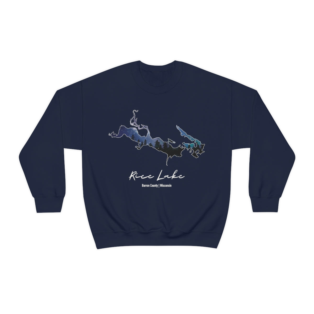 Rice Lake | Northern Lights | Crewneck Sweatshirt