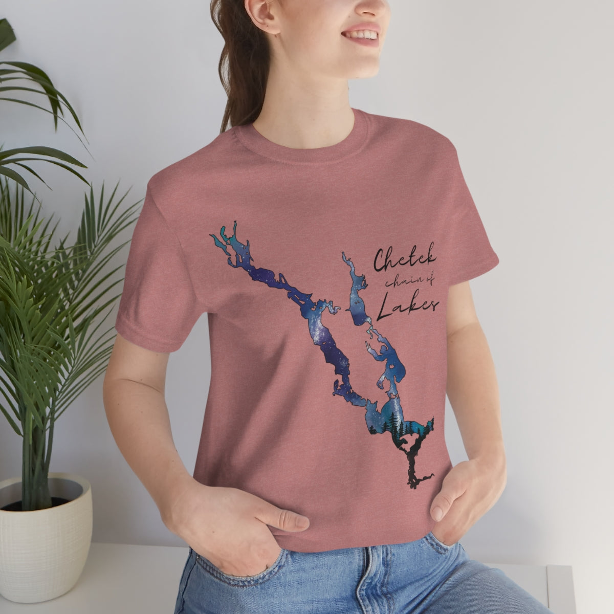 Chetek chain of Lakes | Northern Lights | Unisex Jersey T shirt